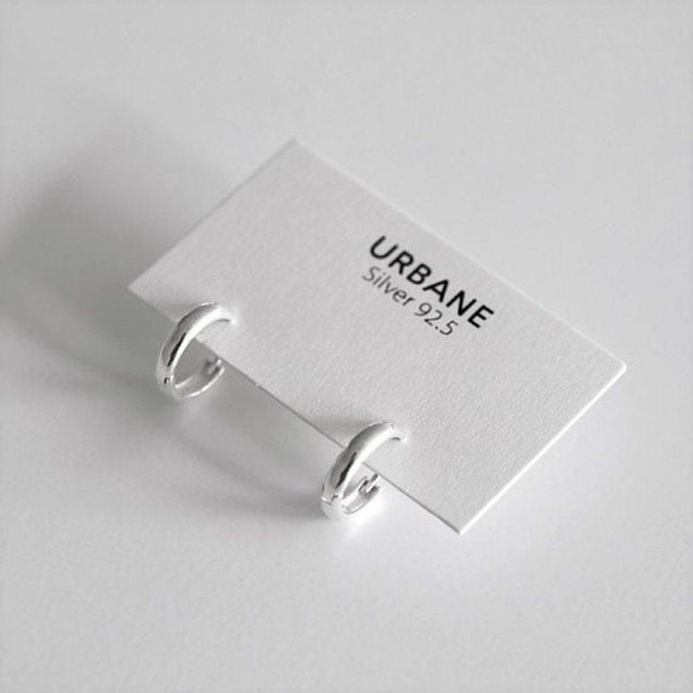 (Silver925) One Touch Ring Earring Silver Simple Gorgeous