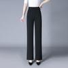 Women's High Waist Slimming Wool Wide Leg Pants with Pockets - Versatile Spring Collection