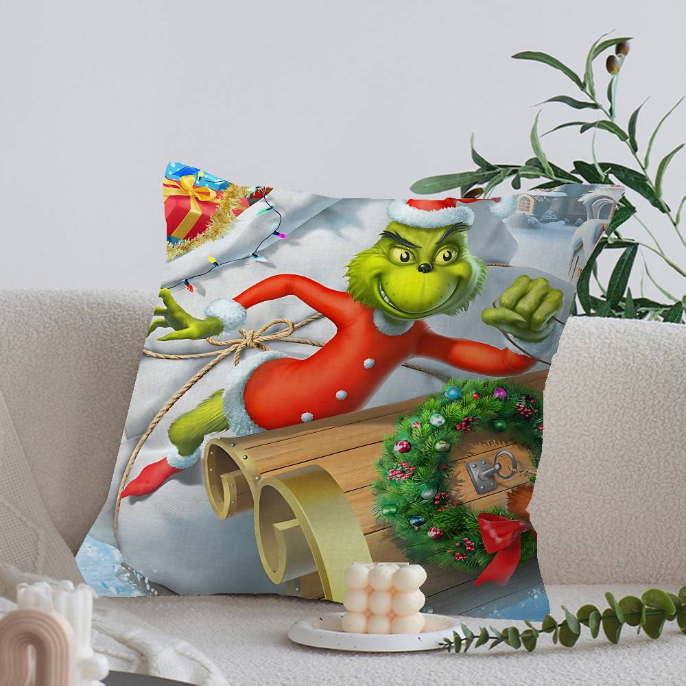 Film The G-Grinch C-Christmas Cushion Cover Polyester Sofa Cushions Decorative Throw Pillows Home Decoration Pillowcover