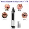 Electric Nose Hair Trimmer Portable Shaving Nose Ear Eyebrow Hair Clipper Nose Cleaner Washable Multifunctional Hair Removal
