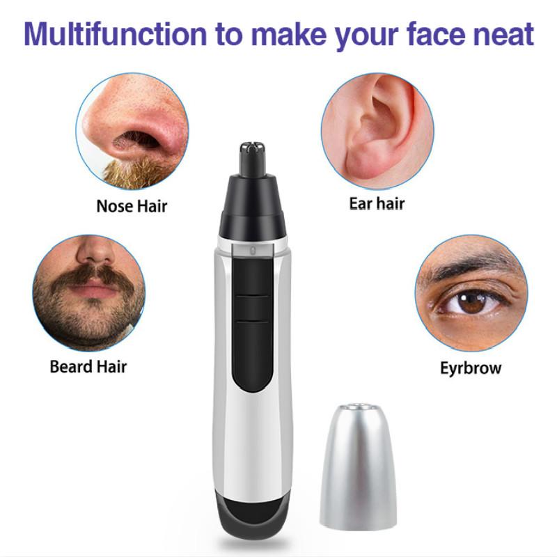 Elektrischer Nasenhaarschneider, tragbarer Rasierer für Nase, Ohr, Augenbrauen, Haarschneider, Nasenreiniger, waschbar, multifunktionale Haarentfernung