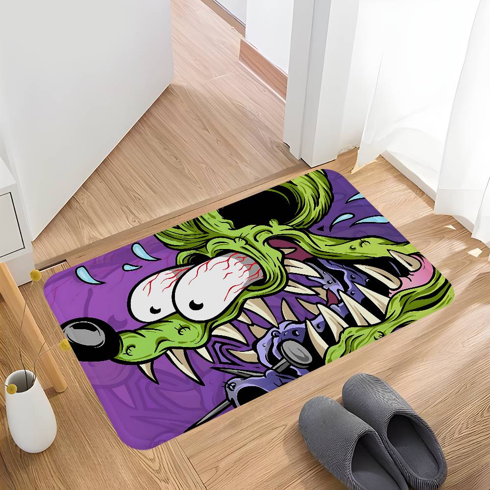 

R-Rat Fink Bathroom Mat Anti-slip Absorb Water Long Strip Cushion Bedroon Mat Hotel Decor Mat 50x80cm