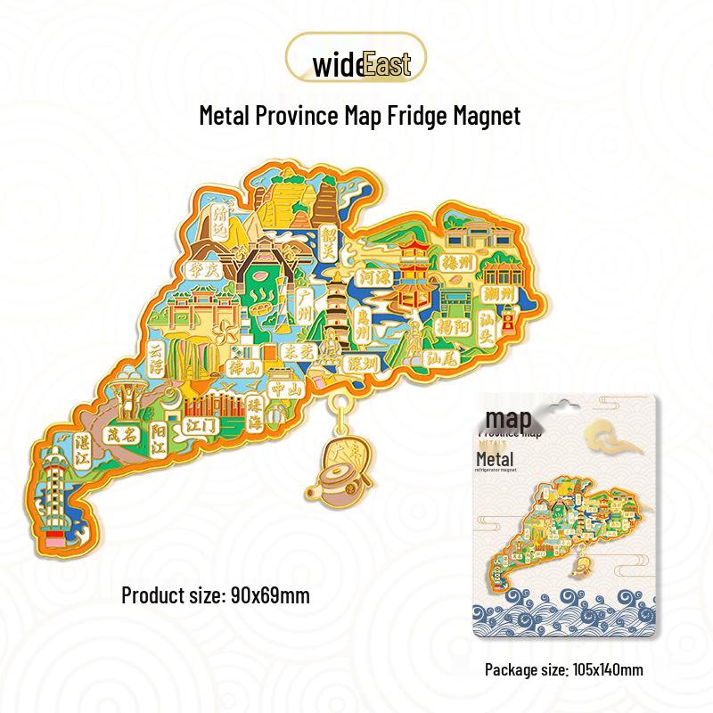 3D China Karte Anhänger Kühlschrankmagnet – Stadt Touristen Souvenir & Kulturelle Dekoration