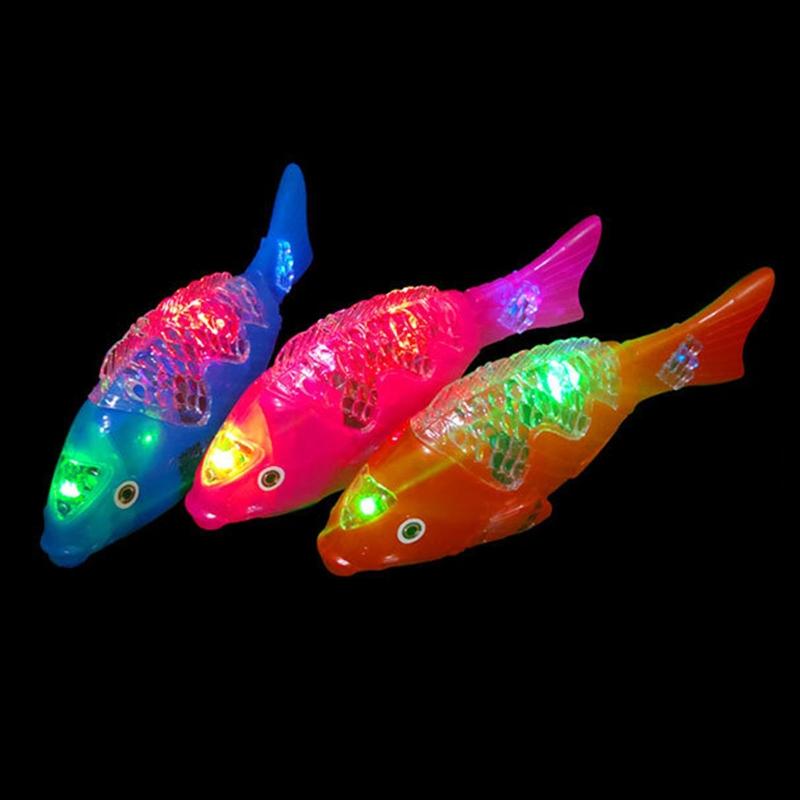 Glow Swing Fish LED Electric Fish for Toddler Girls Boys for w/ Music LED Flashing Light Outdoor Festival Flea Market Su