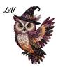 Halloween Party Home Decor Patchwork DIY Kit Fabric Sewing Kit with Owl Skeleton Soft Printed Cotton Ghost Witch Designs Crafting for Seasonal