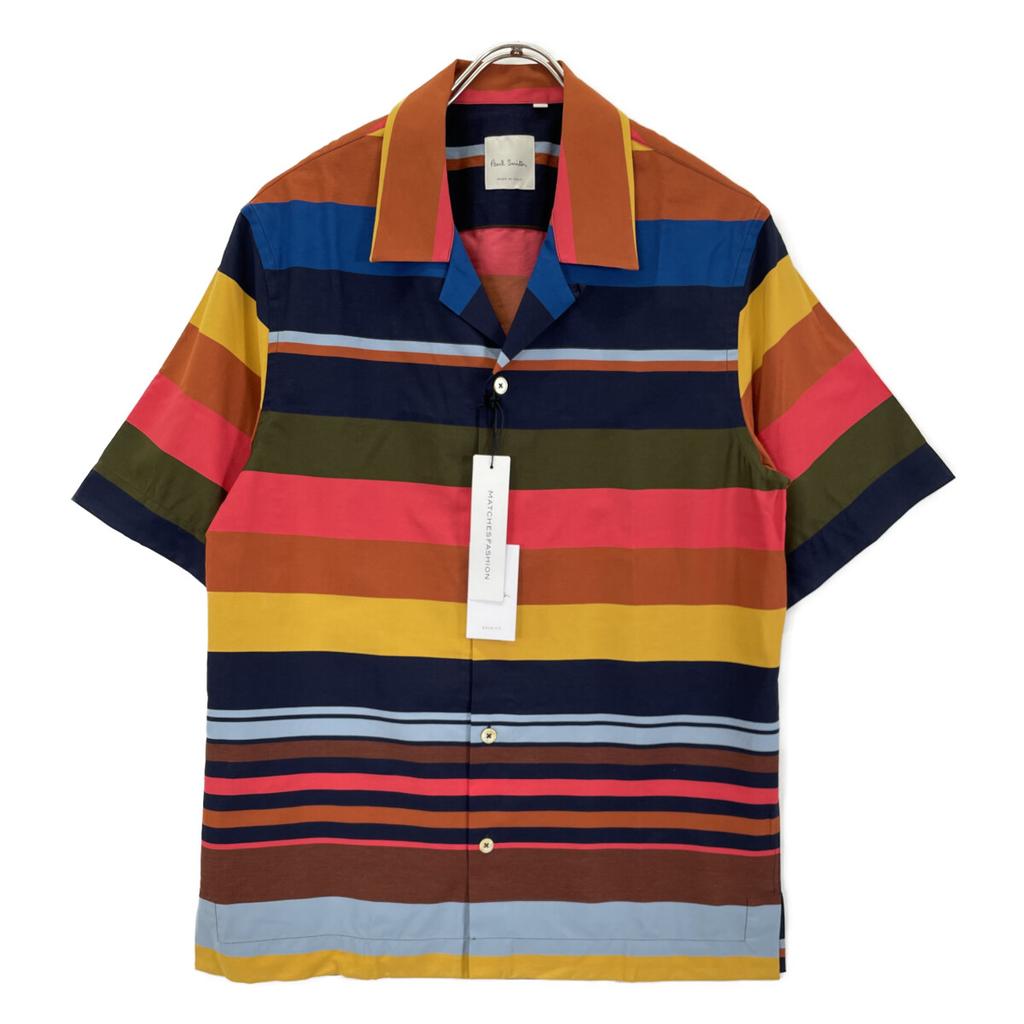 PaulSmith Multicolor 905U G01460 Striped Open Collar Shirt tops S multicolorUsed
