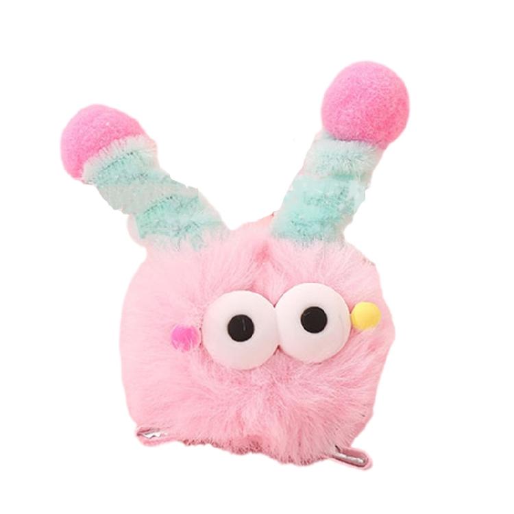 Plush Duckbill Hairpin for Women Girls Furry Plush PomPoms Designs for Birthday Parties and Various Celebration