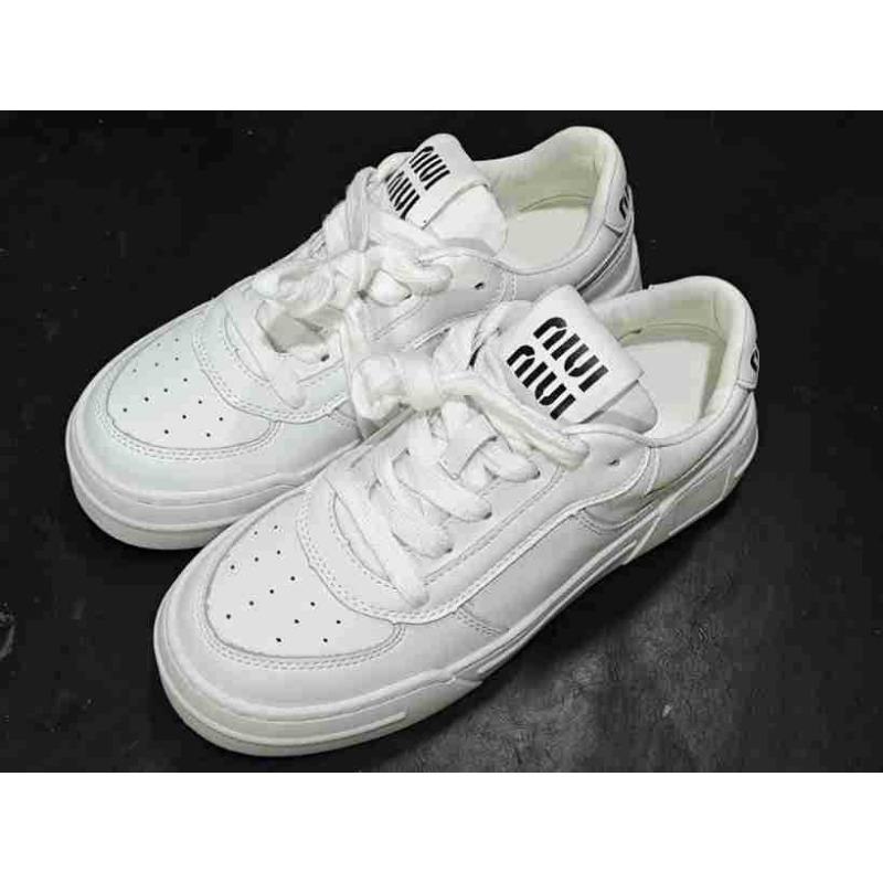 

Women s shoes spring and summer cowhide sports thick sole heightening retro old casual dirty shoes little white shoes women 40 белый