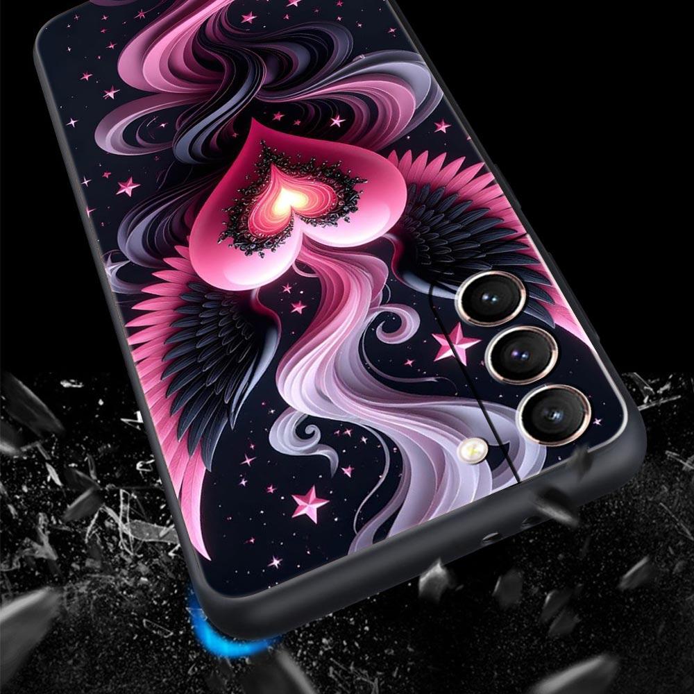 Colored Love Heart Printed Phone Case for Samsung Galaxy S26 S25 S24 S23 S22 S20 S21 FE Ultra S25 Edge Plus 5G Soft TPU Cover
