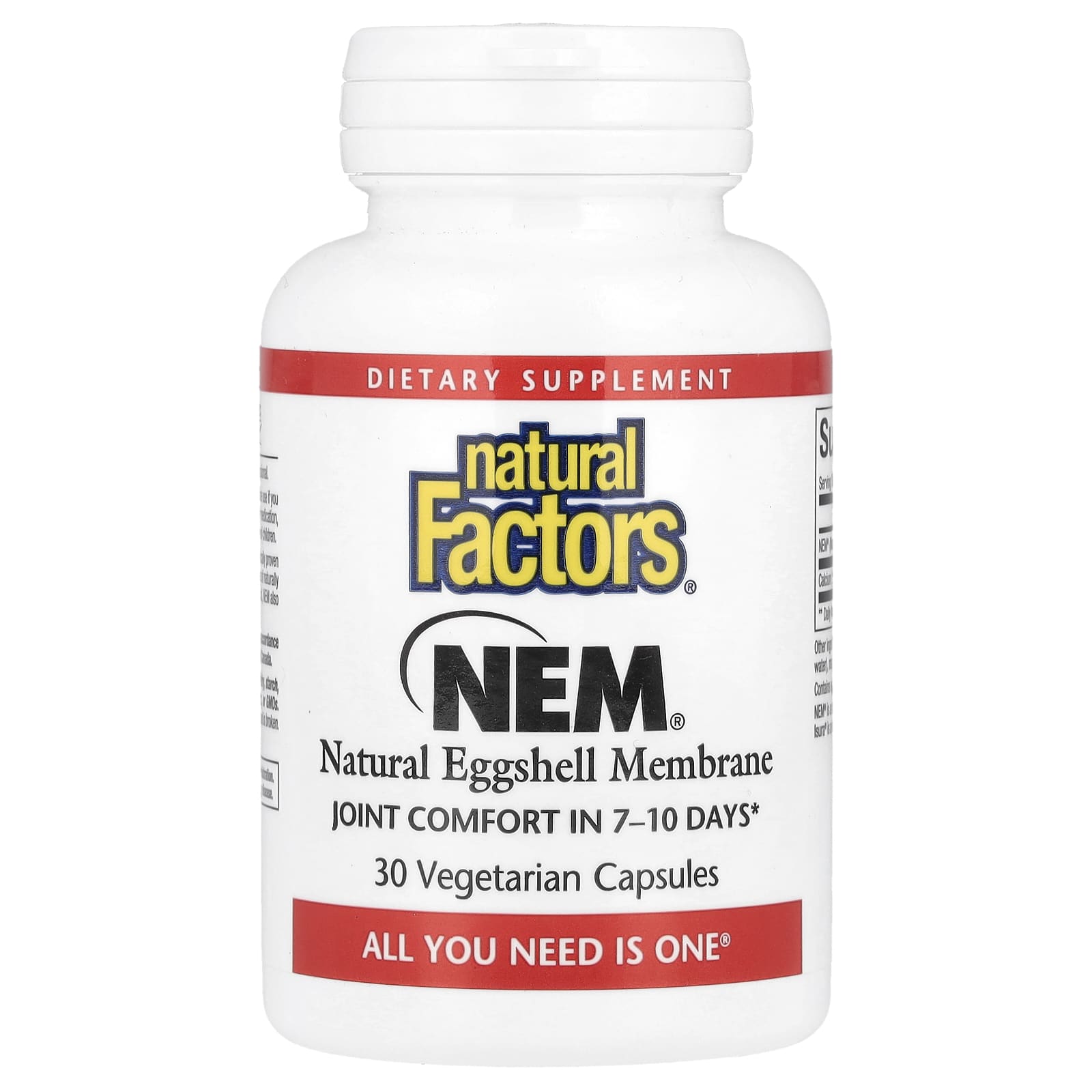 

Nem, Natural Eggshell Membrane, Veggie Capsules 30