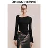 UR Women's Slim Fit Asymmetric Neck Knit Top