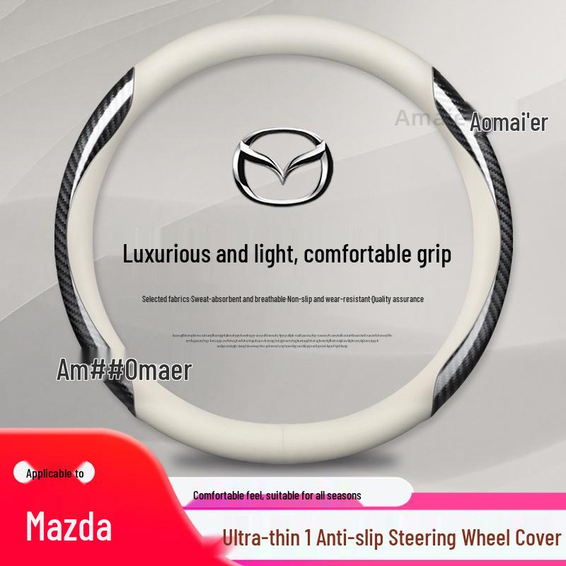 Echtes Leder Lenkradbezug für Mazda 3, Atenza 6, CX4, CX5, CX30