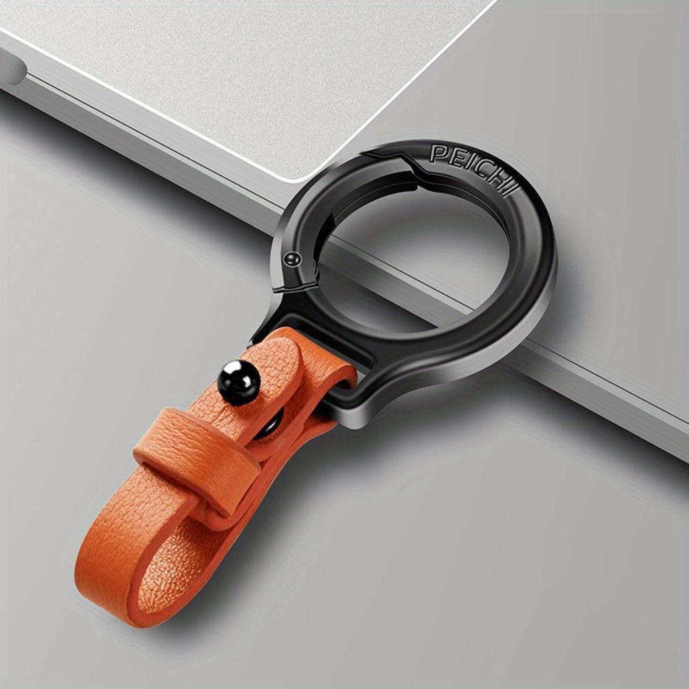 Leather Keychain Waist Belt Buckle Carabiner Car Key Holder Small Key Rings for Gift Outdoor Tool