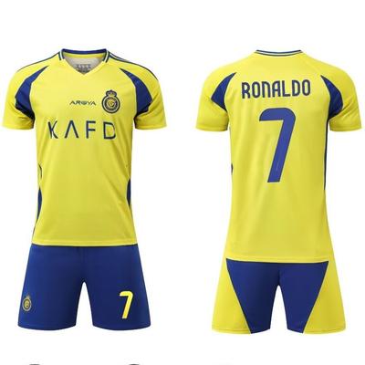 24-25 Riad Heimverein Nr. 7 Fußball Anzug Kinderkleidung Erwachsenen Anzug Größe 14-3XL