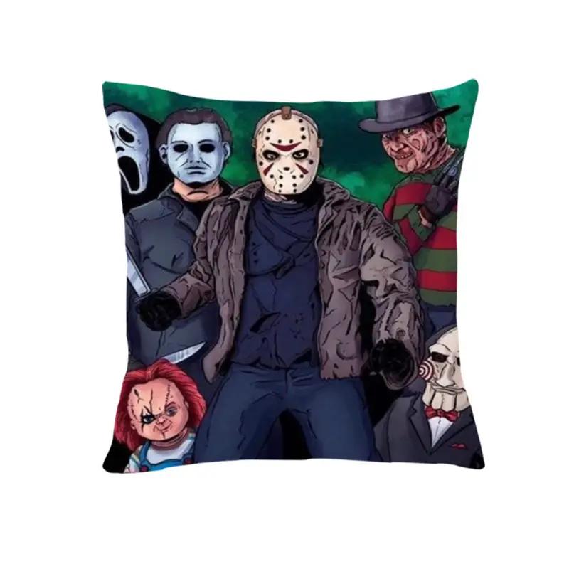 Home Decor Ghost Bridal Print Cushion Cover Halloween Pillowcase Car Chair Pillowcase Sofa Pillowcase 45x45cm Funda De Almohada