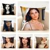 MMonica Bellucci Cushion Cover Linen Pillowcase Soft for Sofa Bed Home Room Decor