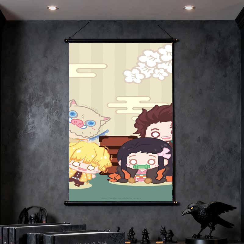 Demon Slayer Tanjiro & Rengoku Flame Guardian XL Self-Adhesive Canvas
