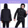 Giacca Costume Gotico Michael Jackson con Fibbie Metalliche per Halloween Cosplay Uomini e Donne