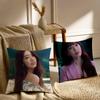 Actress Sweet P-Park Shin Hye Cushion Cover Washable Linen Pillowcase Soft For Sofa Bed Cozy Home Room Decor