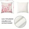 1 Pieces Pink Flower Printed Decorative Pillow Cushions Set Polyester Pillowcase, Sofa Decorative Cushion Cov Headboard Pillow