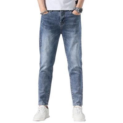 Καλοκαιρινό ανδρικό τζιν Slim Small ίσιο παντελόνι Ανδρικό ελαστικό μακρύ παντελόνι