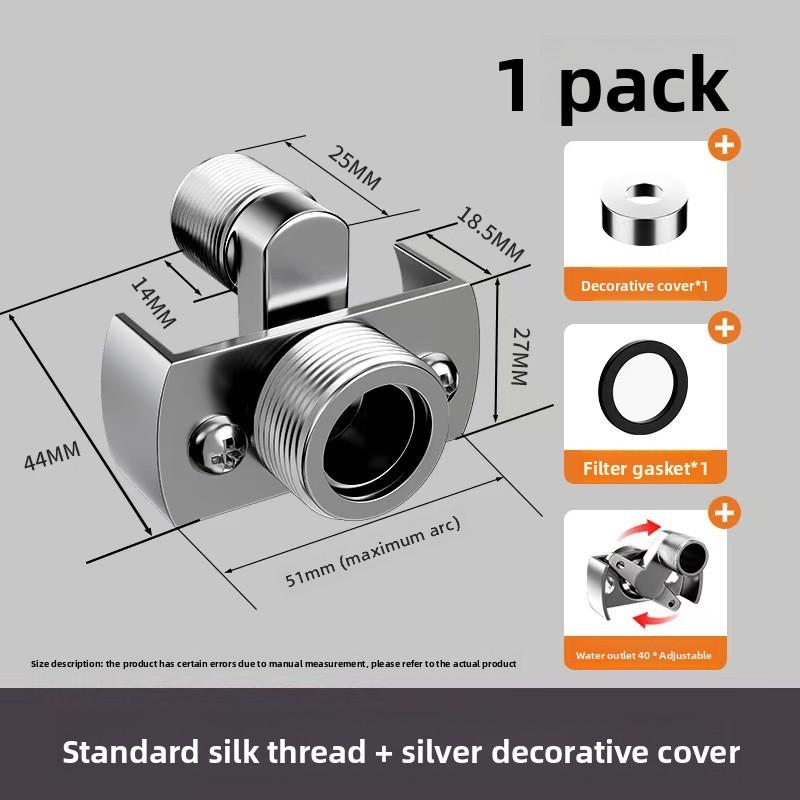 360 Degree Adjustable Faucet Angled Curved Foot Eccentric Screw Corner Tap Adapter Kitchen Faucet Accessories