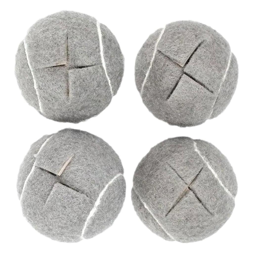 4Pcs/Set Furniture Leg Covers Tennis Balls Shape Cross Opening Supplies AntiSlip Floor Protection for Office Sofa Dining Room