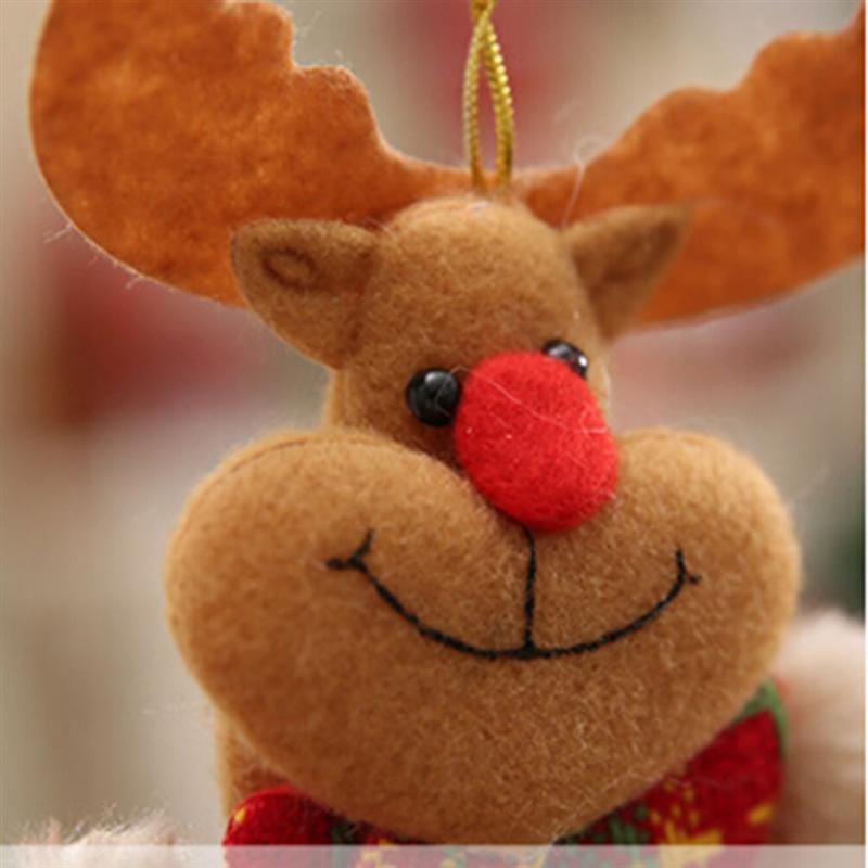 Merry Christmas Ornaments Doll Hanging Ornaments Cute Plush Doll Santa Claus Snowman Pendant Xmas Tree Diy Decoration