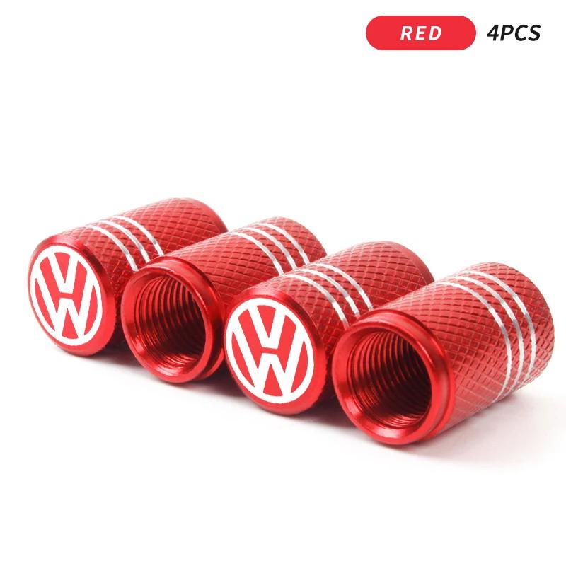 Tappo Valvola Gonfiaggio Pneumatici Auto in Alluminio Avvitabile Antifurto per Volkswagen VW R Line Golf MK4 MK5 MK6 MK7 MK8