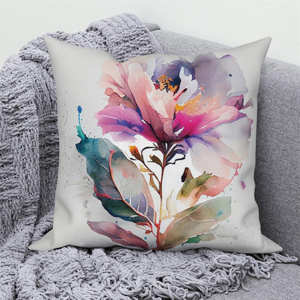 Juste De Coussin Florale D'interconnexion, Décor De Canapé De Maison De Ferme, Jeté De Voiture, Pivoine, Annie, Imprimé