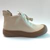 Genuine Leather Shoes Women Ankle Boots Cow Leather Short Booties Zip Flat Non-slip Casual Soft Shoes Elegant Beige Plus Size 41