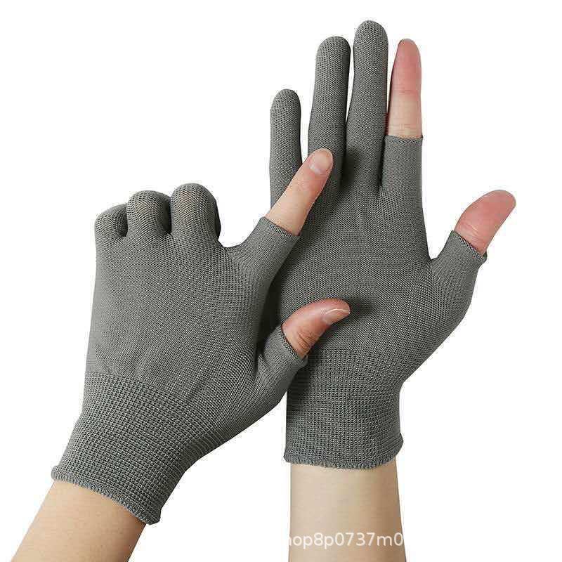 Guanti da Ciclismo e da Lavoro Resistenti all'Usura, Antiscivolo, Protezione Solare per Uomo e Donna - Dita delle Due Mani Esposte, Adatti a Tutte le Stagioni