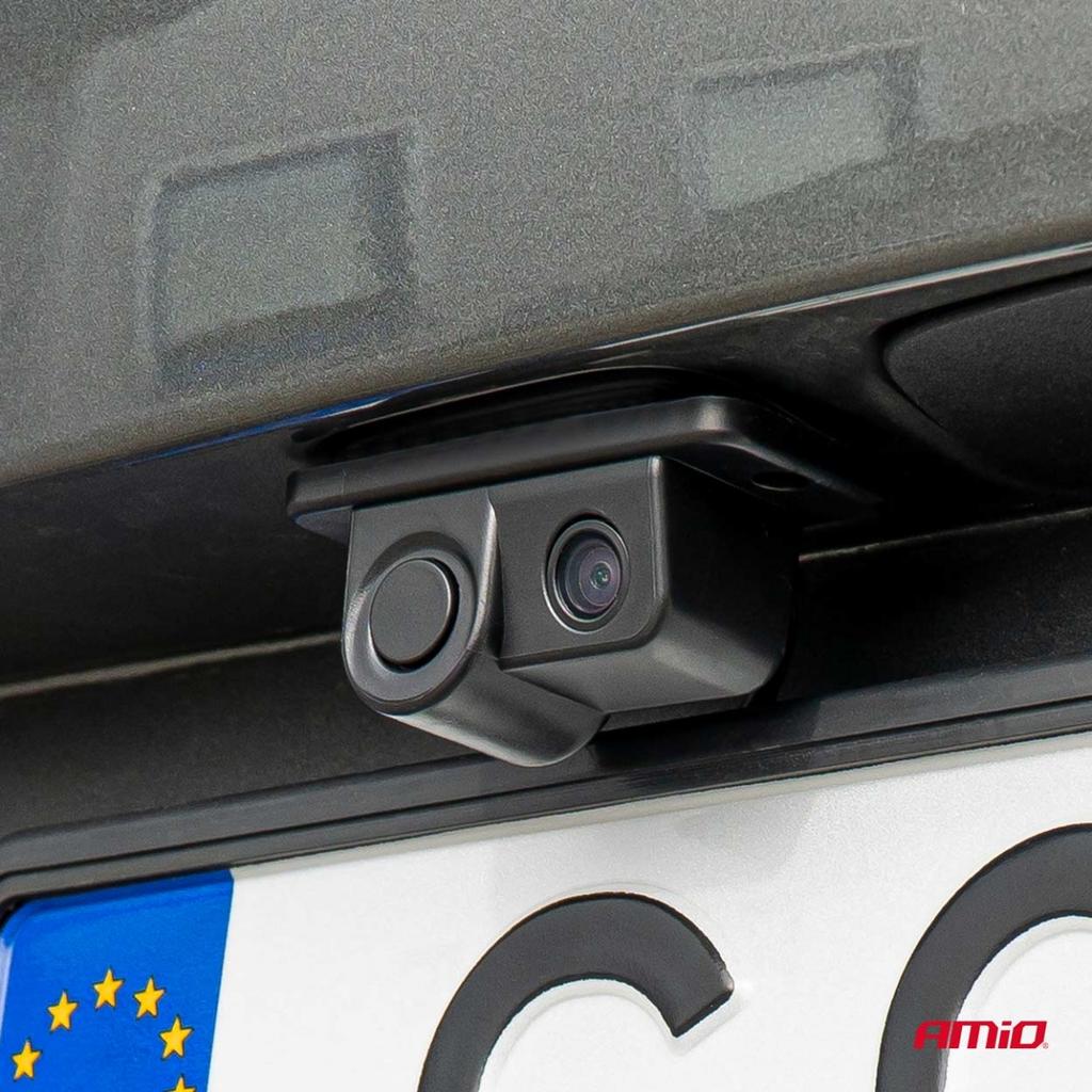 Reversing Camera With Parking Sensor 2in1 720P 12V Hd-601 Amio-03540