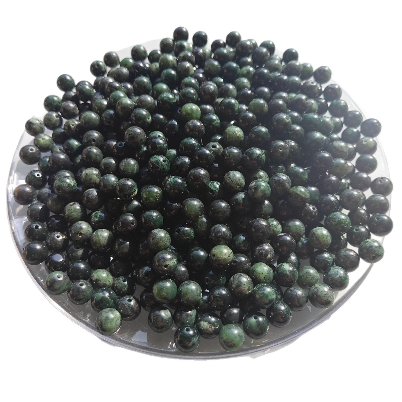 Natural Black Jade King Stone Beads - 10mm, 8mm, 6mm for DIY Bracelets & Necklaces 1 Black Jade Bead 6mm