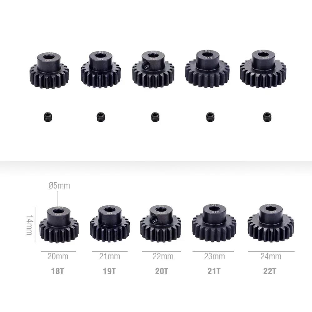 M1 5mm Welle 11-15Z 16-20Z 21-25Z 26-30Z Schwarzes Stahlmetallritzel Motorritzel für 1/8 1/10 RC Auto Modell Spielzeug Motorzubehör