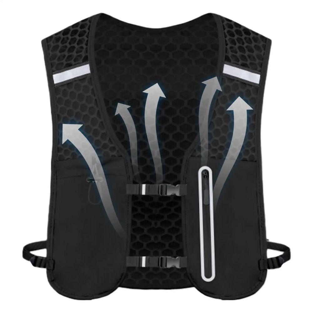 Waterproof Running Hydration Vest Bag Reflective Water Chest Pack Cycling