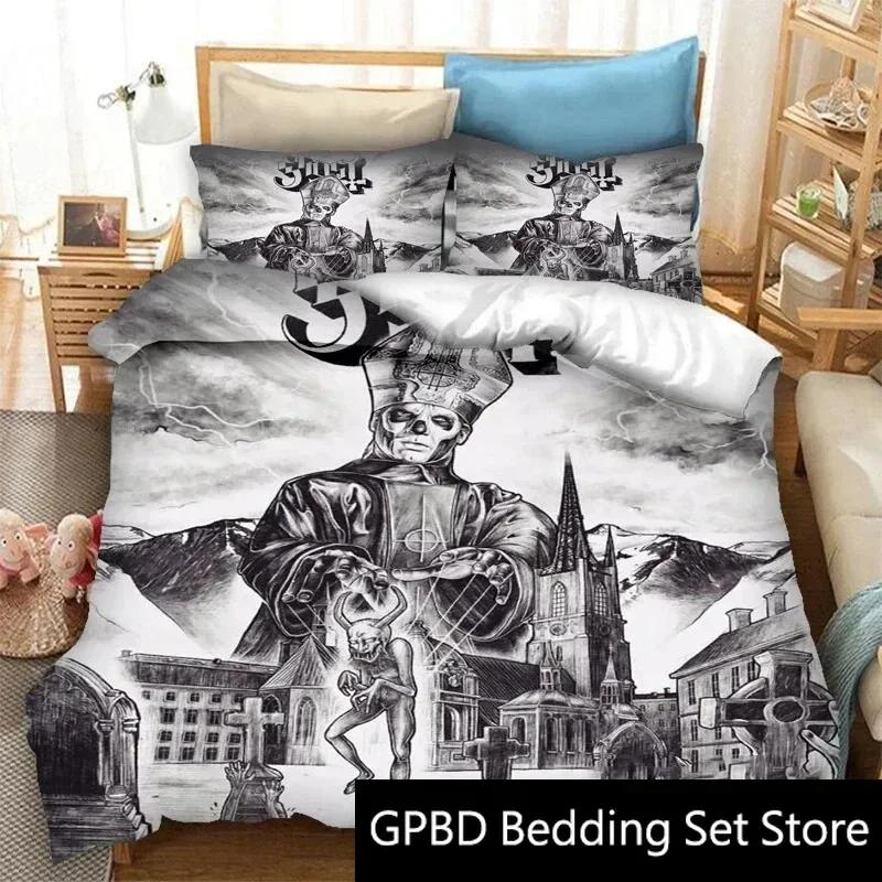 3D-Druck Ghost Band Bettwäsche-Set Double Twin King Bettbezug Tröster Kissenbezug Jungen Mädchen Erwachsene Schlafzimmer