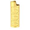 Lighter Protective Cover Vintage Style Metal Embossed Pattern Lighter Case Cover Holder for J6 Gold