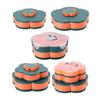 Rotating Fruit Plate Snack Tray with Lid 5/10 Compartments Plastic Divided Serving Tray for Parties Picnics Kids Safe Organizer And Snack Box