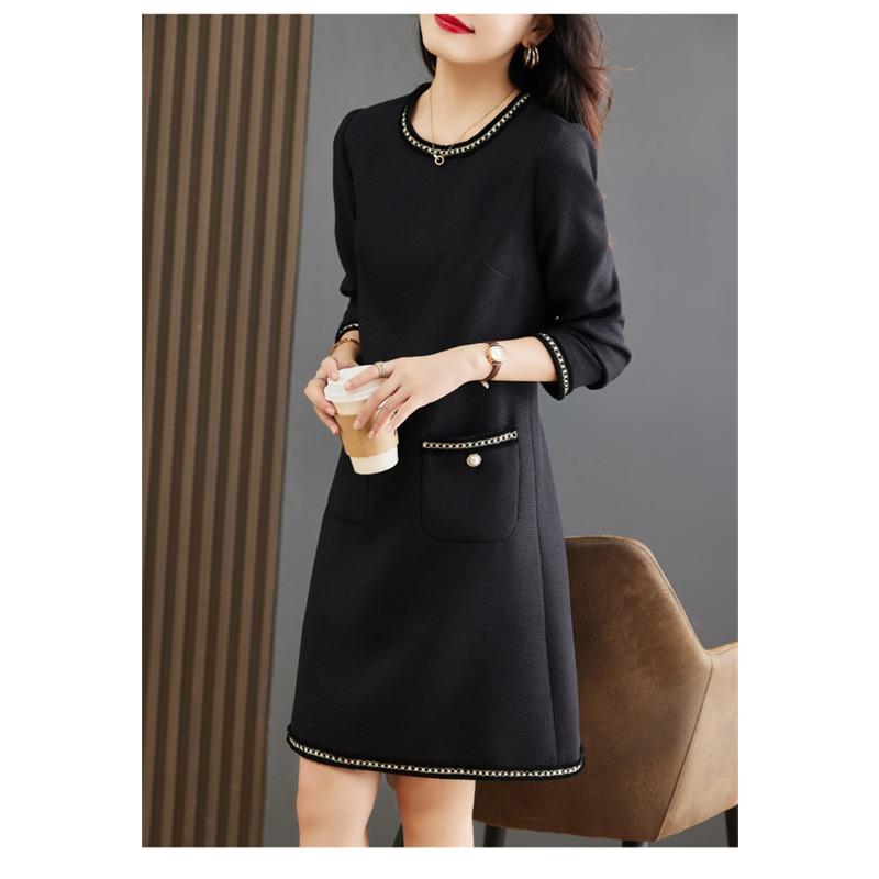 Dress Women's Autumn New High-end Temperament Chic Beautiful Long-sleeved Skirt