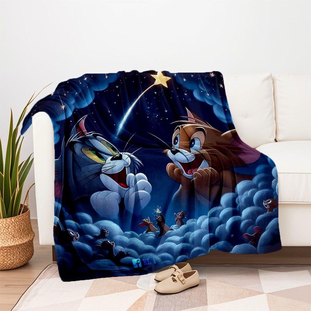 Sfondi Cartoon Tom & Jerry per Bambini per Telefono HDCoperta Plaid in Flanella per Divano, Letto, Viaggio, Campeggio, Ufficio