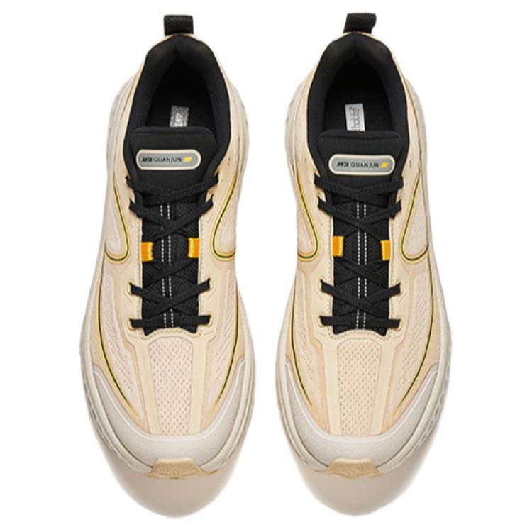 Anta Champion All Walk 2 Fashion Trend Shock Absorption Wear-Resistant Breathable Low-Top Casual Running Shoes Men Sneaker Beige Black 112545534-1