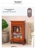 Retro Wooden Desktop Storage Cabinet and Display Stand