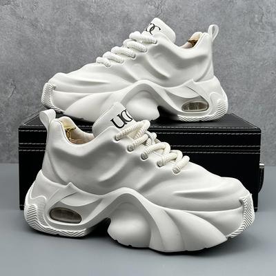 2024 Autumn New Breathable Thick Sole Height Increasing Personalized Trendy Fashion Casual Versatile Sports Lace-up Shoes