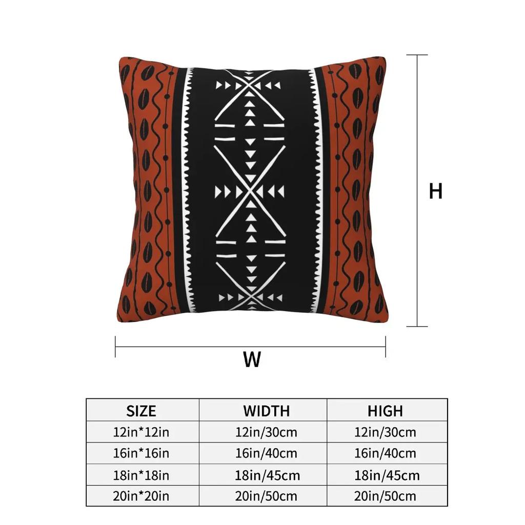 African Bogolan Africa Ethnic Tribal Art 2 Pcs Square Pillowcase Pillow Cover Cushion Throw Pillow For Home Bedroom