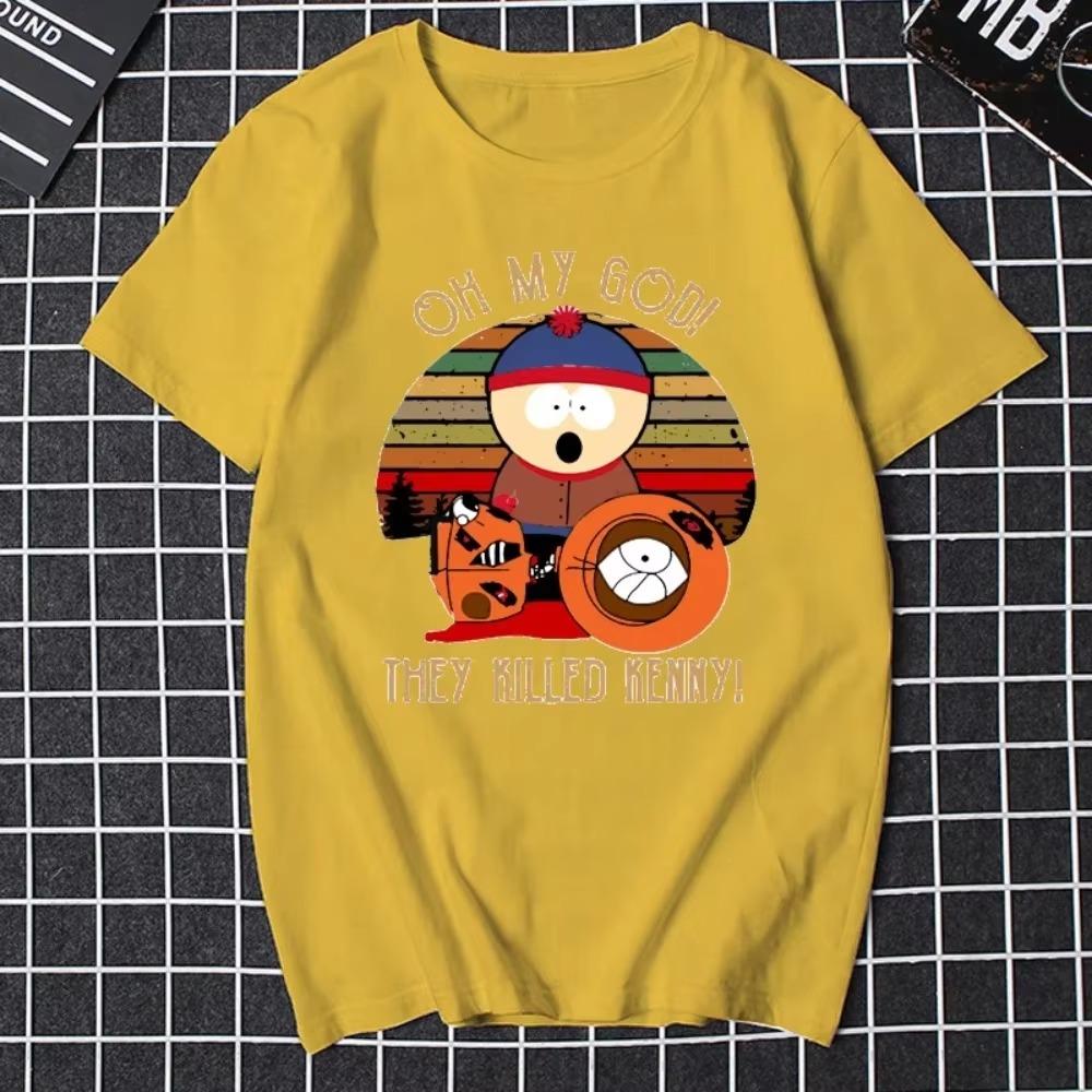 Oh My God They Killed Kenny T Shirt Black Humor Cartoon Printed T-shirt Tops Summer Casual Fashion Unisex Streetwear Camisetas