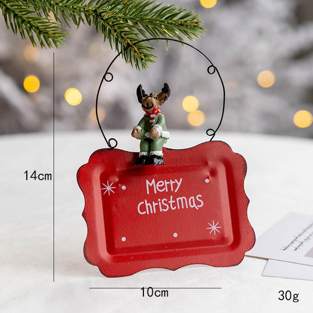 Christmas Iron Door Hanging Decorations, Welcome Doorplates, Elderly People, Snowmen, Reindeer Decorative Pendants, Christmas Tree Decorations