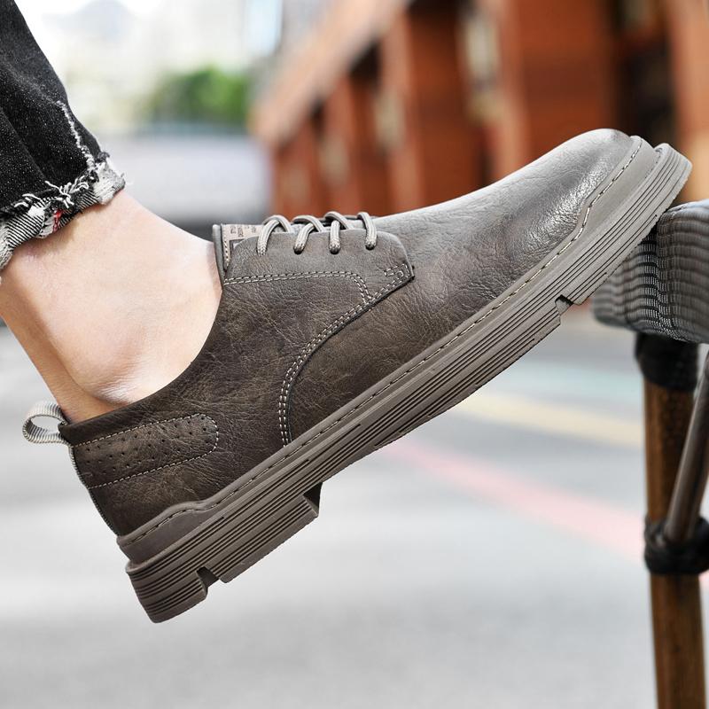 Fashion Classic Retro Men Sneakers Top Soft Sole Oxfords British Style Mens Genuine Leather Driving Shoes Business Formal Leather Shoes