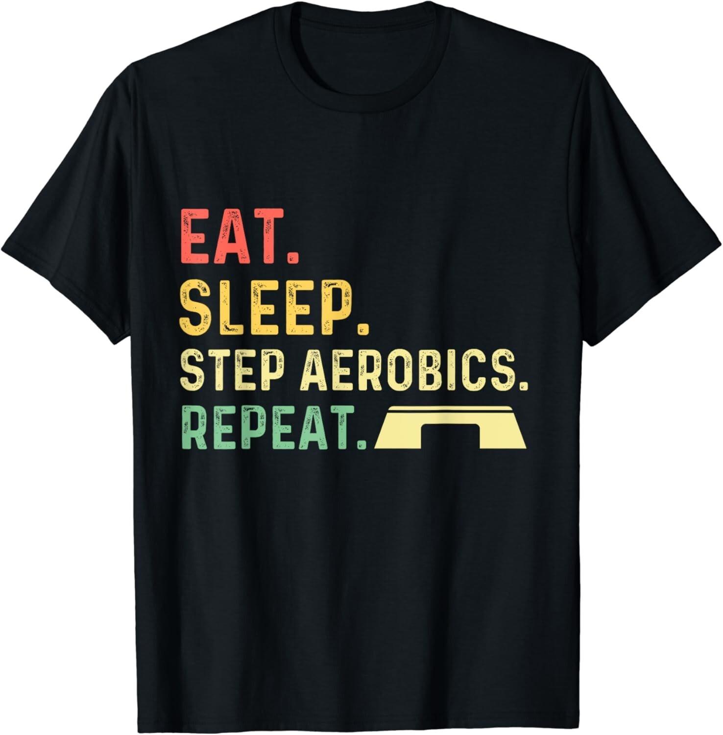 step aerobics exercise workout Vintage step aerobics lover Gift Unisex T-Shirt S разноцветный