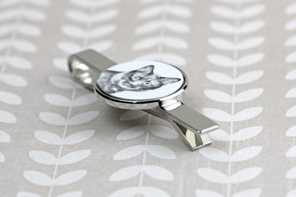 Kurilian Bobtail - Cat Tie Clip, Personalized Tie Clip, Unique Gift for Men from Art-Dog Brand